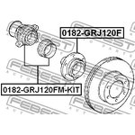 0182GRJ120FMKIT, Ступица в сборе с подшипником TOYOTA LAND CRUISER PRADO 120 02-09