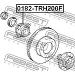 0182-TRH200F, Ступица передняя комплект