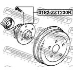 0182-ZZT230R, 0182-ZZT230R_к-кт подшипника ступ. зад.!\ Toyota Avensis 2.2D4D 05