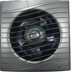 Фото 1/4 Осевой вентилятор ВИЕНТО, вытяжной с обратным клапаном В125СК STILL (240 м3), ВОЛНА, gray metal, шарикоподшипник В125СК STILL gray-B