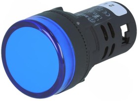Фото 1/2 L22 24VDC BL, Индикаторная лампа, 22мм, L22, -20-60°C, Подсвет: LED 24ВDC, IP65