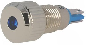 Фото 1/2 GQ8F-D/B/24, Индикат.лампа: LED, плоский, 24ВDC, Отв: d8мм, IP67, под пайку