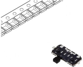 Фото 1/3 JS102000SAQN, Slide Switches SPDT SMT .3A 1MM