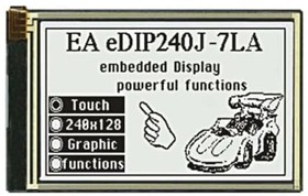 EA EDIP240J-7LWTP, Дисплей: LCD, графический, 240x128, FSTN Positive, черный, LED