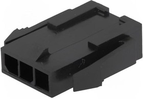 0436400300, Conn Housing M 3 POS 3mm Crimp ST Panel Mount Black Micro-Fit 3.0™ Bag, Molex | купить в розницу и оптом