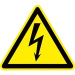 pn-1-01, Plastic sign "Danger of electric shock" (Lightning) W08 100x100mm PROxima