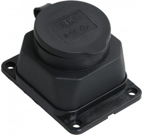 Photo 1/10 PKR11-016-2- K02, Socket 1-m Omega RB13-1-0m with protection. the lid is on the wall. with grounding IP44 IEC black rubber