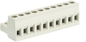 25.340.1053.0, Conn Rising Cage Terminal Block F 10 POS 5.08mm Screw RA Cable Mount 15A