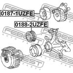 01871UZFE, Ролик натяжной приводного ремня TOYOTA LAND CRUISER 100 98-07