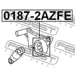 0187-2AZFE, Ролик натяжителя TOYOTA RAV4 ACA3#,ALA3#,GSA33,ZSA3# 2005.11-2012.12 ...