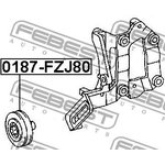 0187-FZJ80, Ролик натяжной ремня кондиционера (комплект)