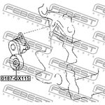 0187-GX115, Ролик натяжителя TOYOTA CHASER GX90,JZX9#,LX90,SX90 1992.10-1996.09 ...