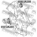 0188URJ200, Ролик обводной LEXUS LX570 URJ201 07-