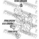 0187-URS206, Ролик натяжителя TOYOTA COROLLA/FIELDER CE121,NZE12#,ZZE12# ...