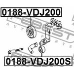 Ролик обводной TOYOTA LAND CRUISER URJ202,UZJ200,VDJ200 2007.09- 0188-VDJ200S