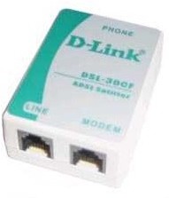 Фото 1/6 D-Link DSL-30CF/RS Сплиттер ADSL2+ Annex A c телефонным кабелем 12 см