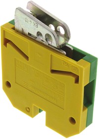 Фото 1/3 0354560000, Weidmuller 2-Way EK 4 Earth Terminal Block, 26 → 10 AWG Wire, Screw Down, Nylon Housing, ATEX