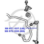 HS871037, Тяга/стойка стабилизатора