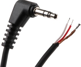36HR14484X, Male 3.5mm Stereo Jack to Unterminated Aux Cable, Black, 3.1m