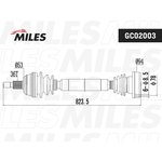 Привод в сборе правый AUDI A3/SKODA OCTAVIA/VW GOLF 1.4-1.9 96- (GKN 303154) GC02003