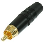 Rean NYS373-5 кабельный разъем RCA корпус черный хром, золоченые контакты ...