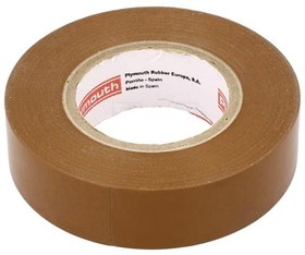 Фото 1/2 N-12 PVC TAPE 19MMX20M BROWN, Лента: электроизоляционная, W: 19мм, L: 20м, Thk: 0,15мм, коричневый