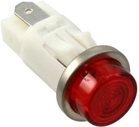 Фото 1/2 1092QC1-12V, PMI RND .5" LED Red Hi-Hat 12V Tab