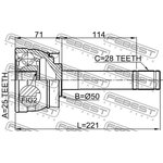 0210-071, 0210-071_ШРУС наружный к-кт!\ Nissan Terrano/Pathfinder 3.3/3.5 ...