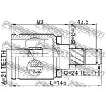 0211-QG15, 0211-QG15_ШРУС внутренний к-кт! 21x40x24\ Nissan Almera 00-06