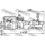 0211-SR20RH, ШРУС внутренний правый