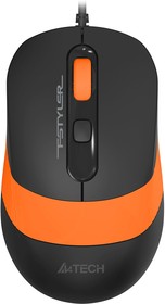 Фото 1/10 Мышь A4Tech Fstyler FM10S черный/оранжевый оптическая (1600dpi) silent USB (3but)