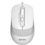 Мышь A4TECH Fstyler FM10S, оптическая, проводная, USB, белый и серый [fm10s usb ...