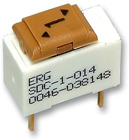 SDC-1-014, DIP / SIP переключатель, 1 схем(-а), Ползунок, Сквозное Отверстие, SPDT, 100 В, 1 А