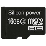 Флеш карта microSDHC Silicon Power SP016GBSTHBU1V10 16Gb