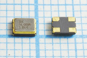Генератор кварцевый 16МГц 1.8В,HCMOS в корпусе SMD 3x2.5мм; №TRI гк 16000 \\SMD03225C4\CM\ 1,8В\SOC3\SDE
