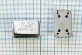 Управляемый напряжением (VCXO) Генератор кварцевый 24МГц с перестройкой ПЧ:+/-150ppm; гк 24000 \VCXO\FULL\T/ CM\5В\VCXO-14\