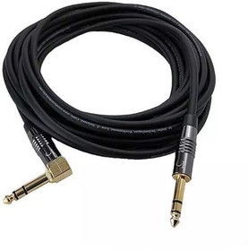 IO-BP176020-T3MCH-R, Audio Cables / Video Cables / RCA Cables Balanced Patch Cable, 1/4"TRS to 1/4"TRS RA, Chrome/Gold Connector, Stereo, 20