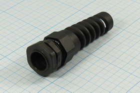 Фото 1/3 Изолирующий кабельный ввод, 5-11x20, герметичный, пластик, черный, MGB-20-P-11B