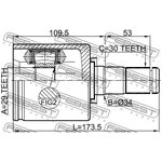 0211-T31LH, Шрус внутренний левый 29x34x30