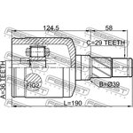 0211-Z50LH, Шрус внутренний левый 36x39x29