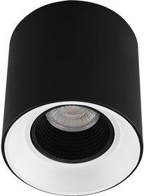 Denkirs DK3090-BW+BK Светильник накладной IP 20, 10 Вт, GU5.3, LED, черно-белый/черный, пластик