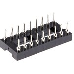 W30518TTRC, 2.54mm Pitch Vertical 18 Way, Through Hole Turned Pin Open Frame IC ...