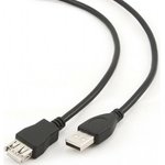 CCP-USB2-AMAF-10, Кабель; USB 2.0; гнездо USB A,вилка USB A; позолота; 3м; черный