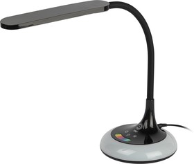 Фото 1/10 Настольный светильник ЭРА NLED-481-10W-BK светодиодный с RGB ночником черный Б0048592