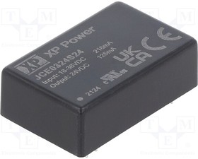 JCE0324S24, Isolated DC/DC Converters - Through Hole DC-DC, 3W, 2:1, DIP24, 1 OUTPUT