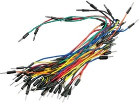 Фото 1/3 Breadboard Jumper Wire Pack(241mm 200mm 160mm 117mm), Набор проводов соединительных (M-M) 70 штук