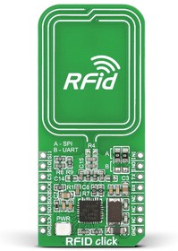 Фото 1/7 MIKROE-1434, RFid click, Приемопередатчик RFid 13.56 МГц форм-фактора mikroBUS