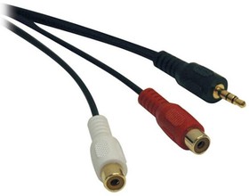 P315-06N, Audio Cables / Video Cables / RCA Cables 6" AUDIOCBL Y-ADPATER,M/2RCA-F