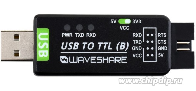 Преобразователь USB - UART TTL PL2303TA с авиационным разъемом на 4 контакта