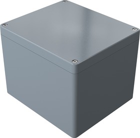 01232018, Aluminium Standard Series Grey Die Cast Aluminium Enclosure, IP66, IK09, Grey Lid, 230 x 200 x 180mm